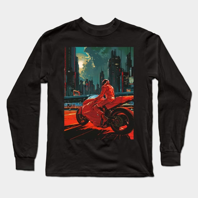 Akira Unleashed: Cyberpunk Masterpiece, Psychic Power Saga, and Fan Art Fusion Long Sleeve T-Shirt by insaneLEDP